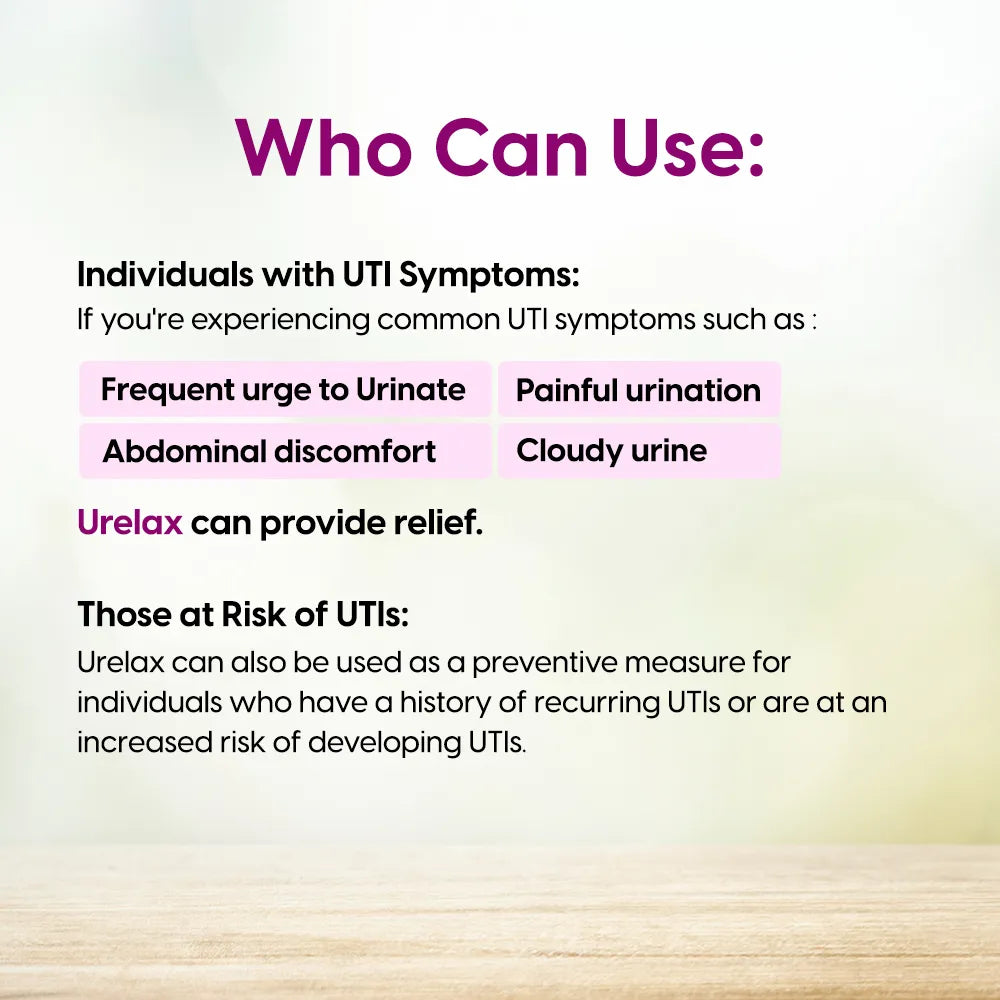 Urelax - Instant UTI Relief | Manage UTI Naturally
