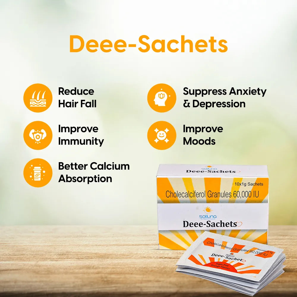 Deee Sachets - Instant Vitamin D Dose for Strong Bones & Immunity