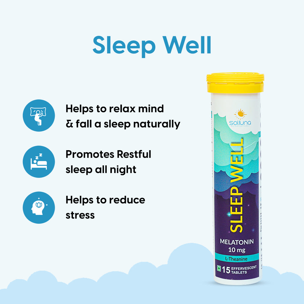 Sleep Well Effervescent Tablets | Deep & Restful Sleep in 30 Minutes With Melatonin